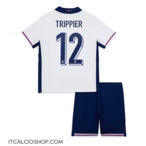 Inghilterra Kieran Trippier #12 Prima Maglia Bambino Europei 2024 Manica Corta (+ Pantaloni corti)